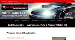 Desktop Screenshot of cardiffautomotive.com.au
